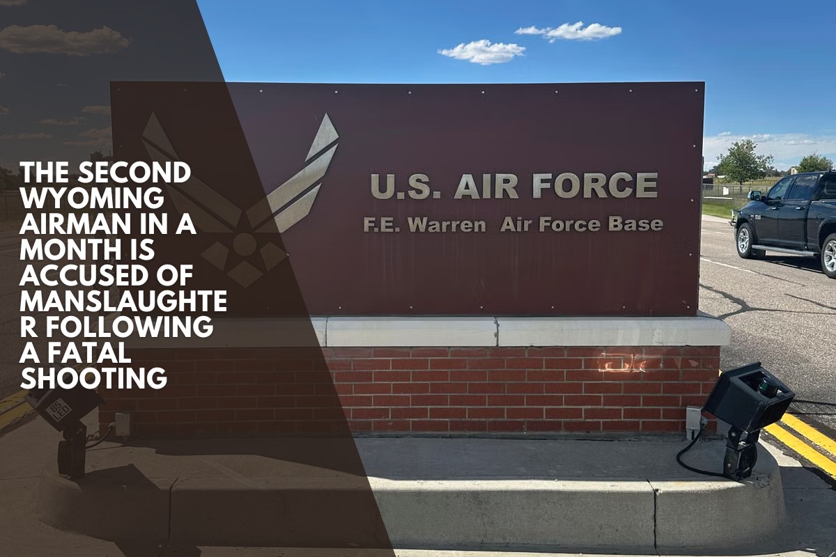 The second Wyoming airman in a month is accused of manslaughter following a fatal shooting