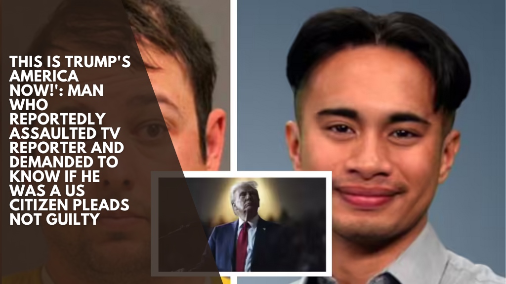 This is Trump's America now!': Man who reportedly assaulted TV reporter and demanded to know if he was a US citizen pleads not guilty