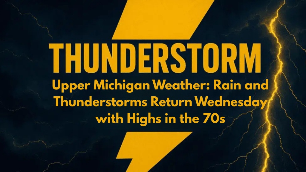 Upper Michigan Weather: Rain and Thunderstorms Return Wednesday with Highs in the 70s