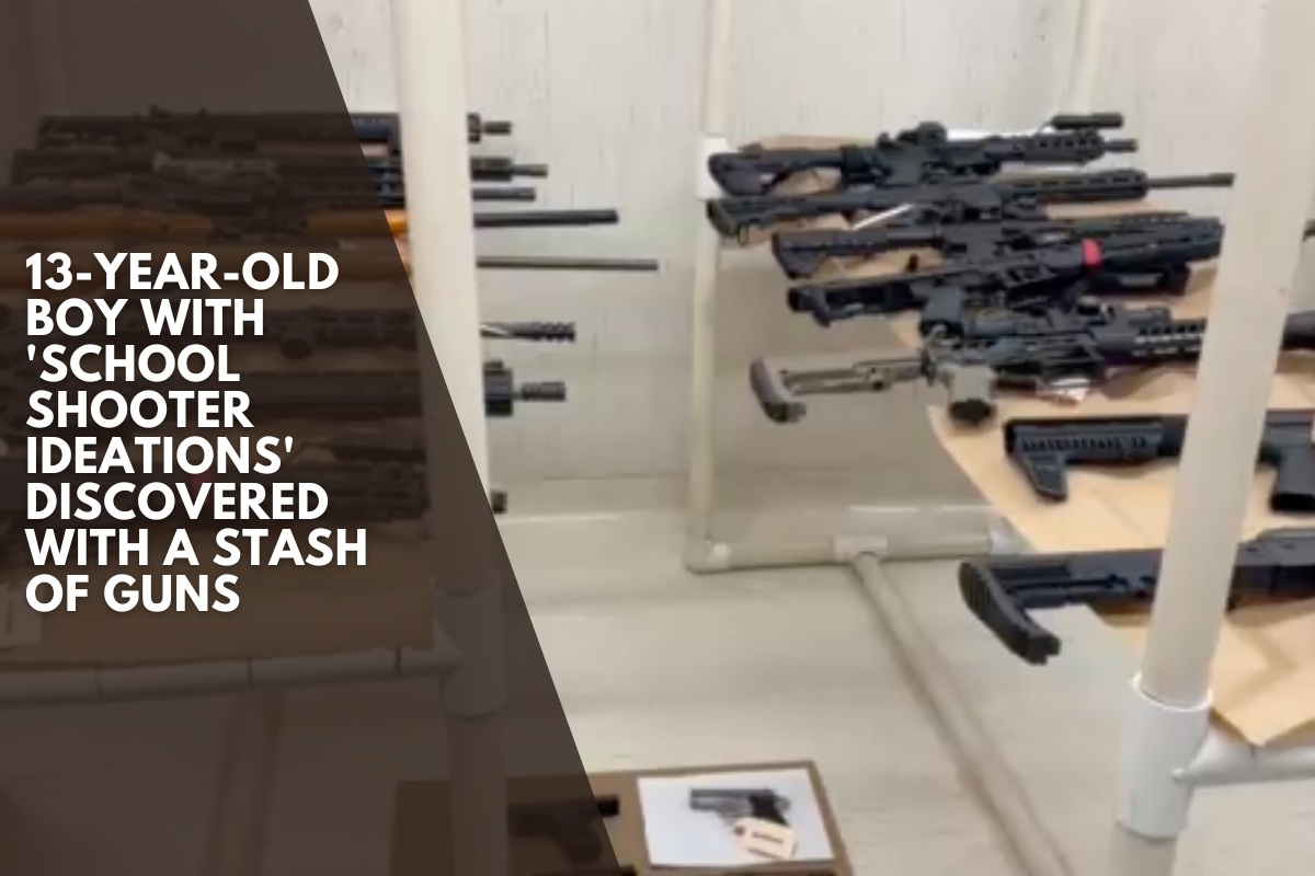 13-year-old boy with 'school shooter ideations' discovered with a stash of guns
