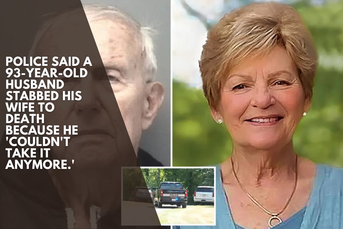 Police said a 93-year-old husband stabbed his wife to death because he 'couldn't take it anymore.'