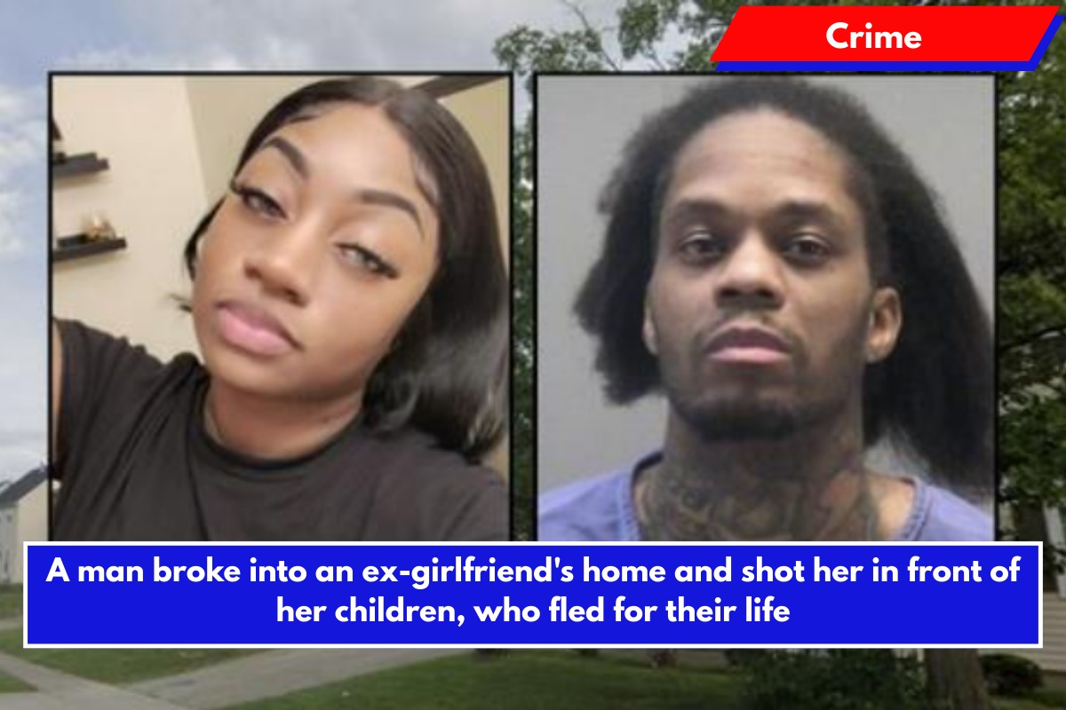 A man broke into an ex-girlfriend's home and shot her in front of her children, who fled for their life