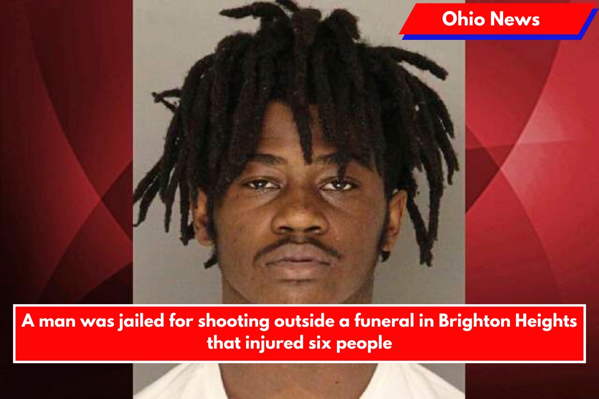 A man was jailed for shooting outside a funeral in Brighton Heights that injured six people