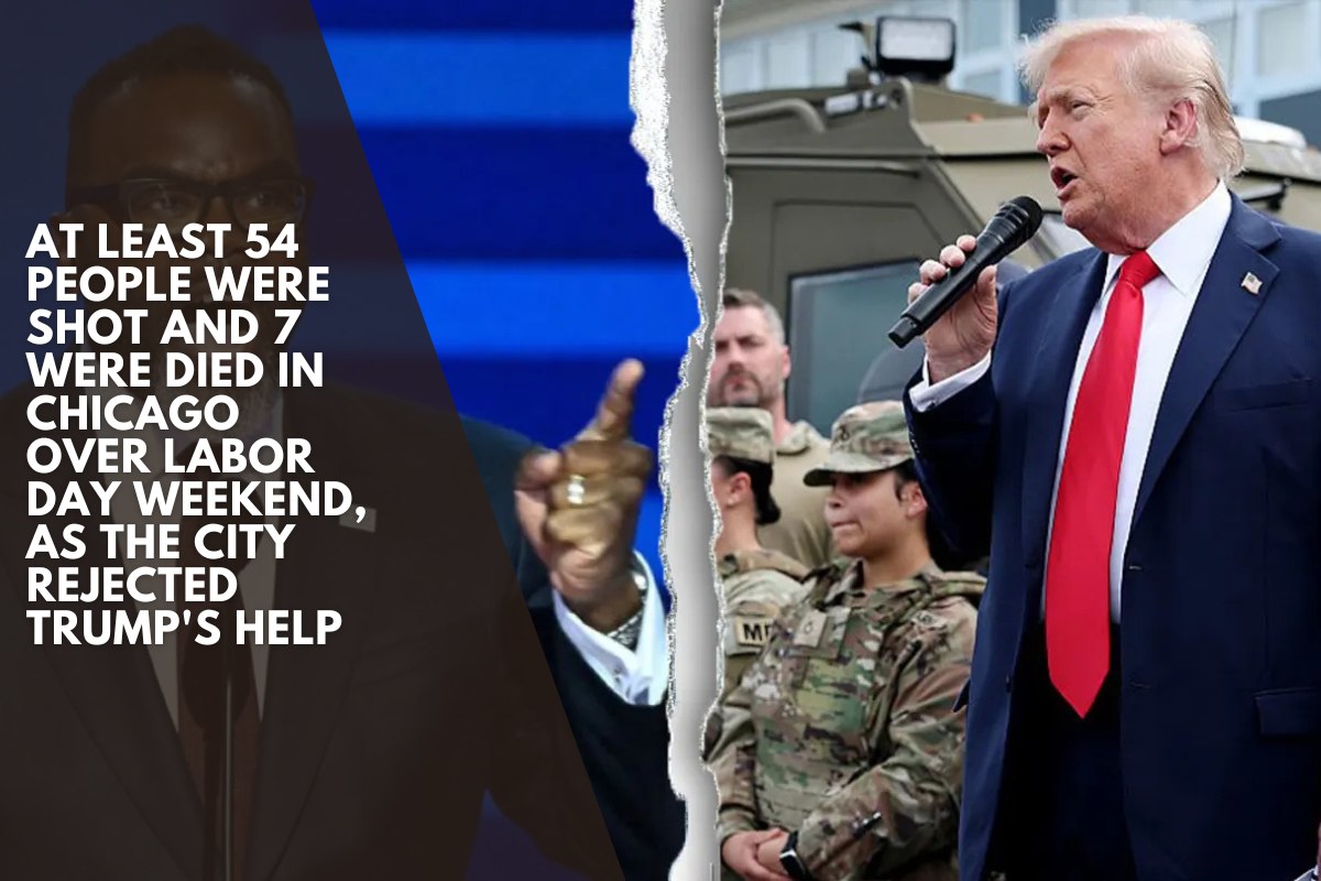 At least 54 people were shot and 7 were died in Chicago over Labor Day weekend, as the city rejected Trump's help