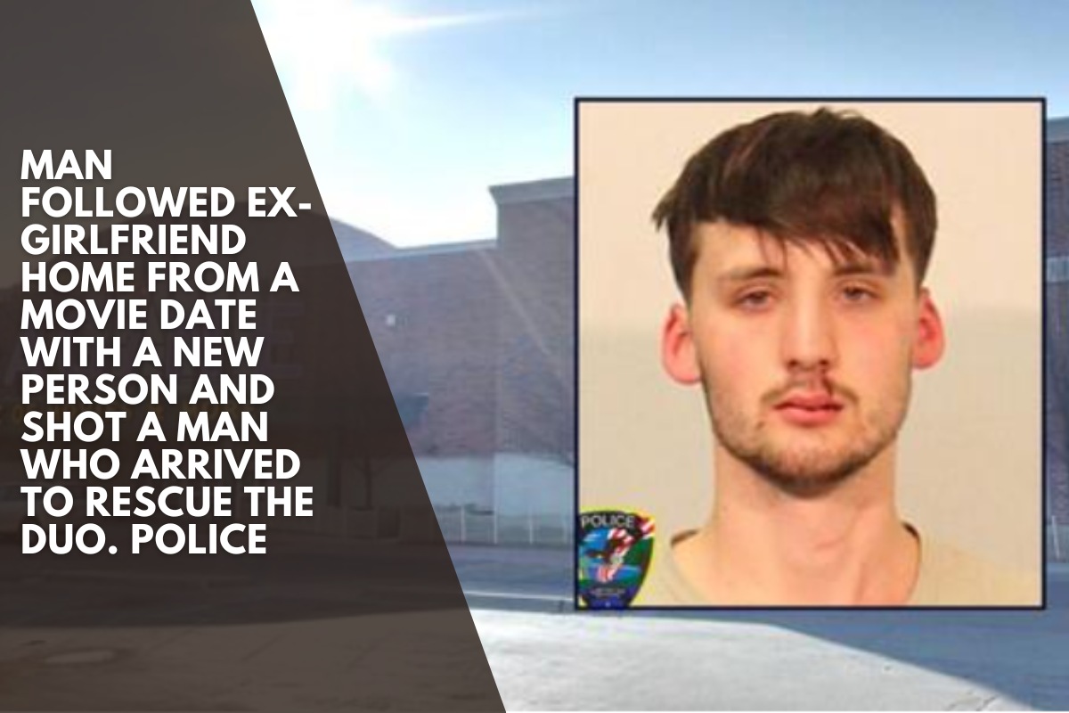 Man followed ex-girlfriend home from a movie date with a new person and shot a man who arrived to rescue the duo. Police