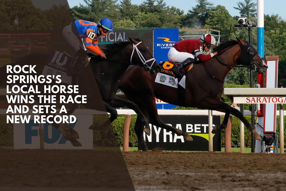 Rock Springs's local horse wins the race and sets a new record
