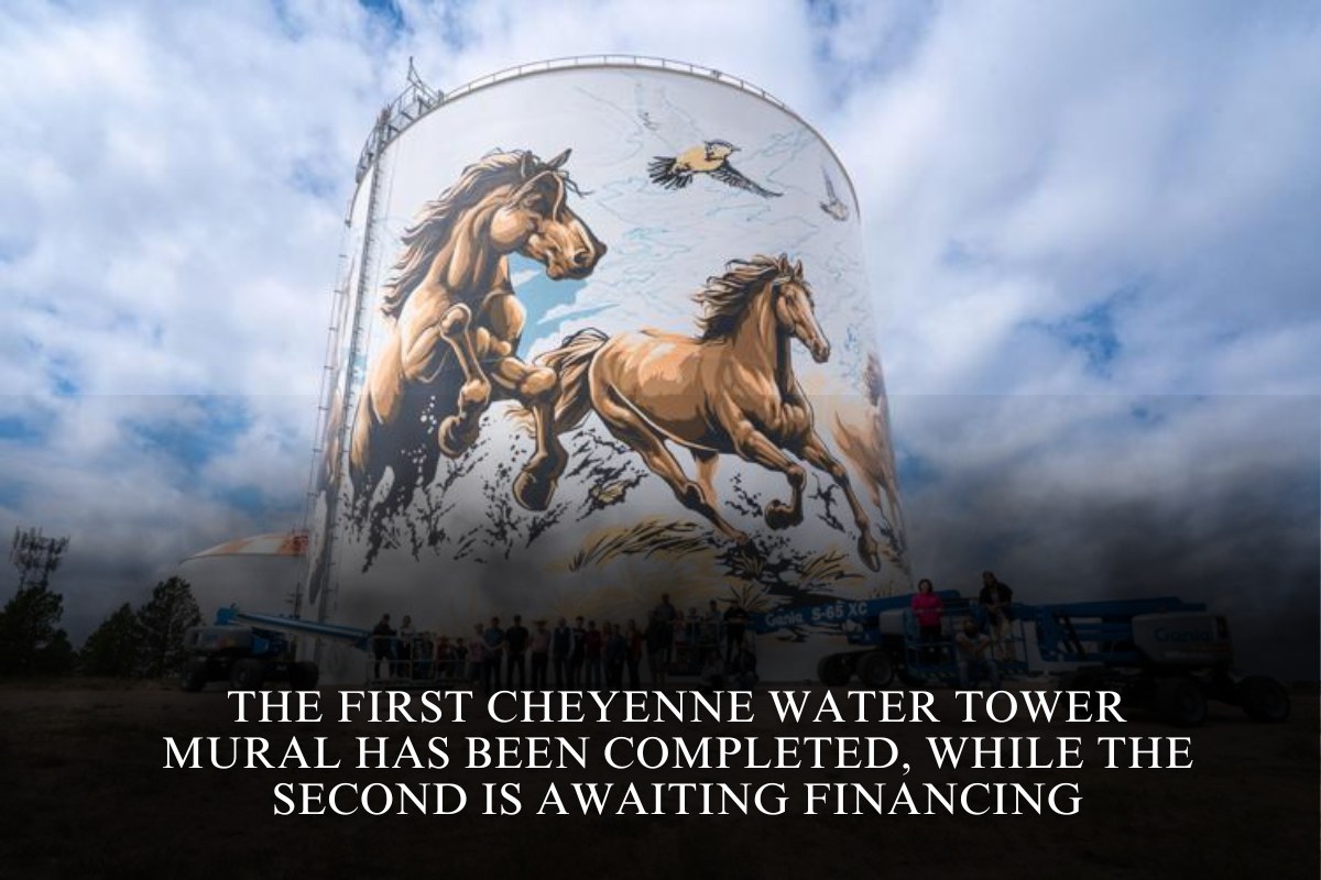 The first Cheyenne water tower mural has been completed, while the second is awaiting financing